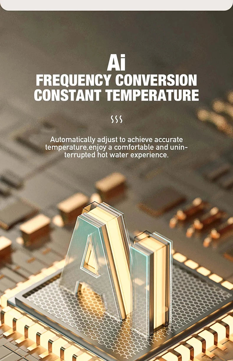 5500W Instant Water Heater 220V Smart Wall Mounted Electric Shower Tankless Instant Water Heater Thermostat for Bathroom Kitchen