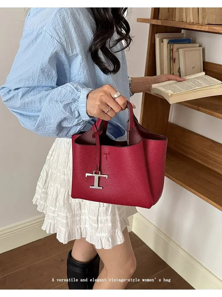 Unique Classic Elegant Diaper Bag: Luxury Crossbody Handbag For Women With Vintage Leather Look And Large Capacity Messenger