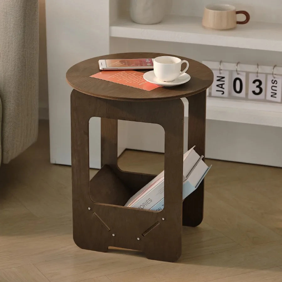 14 Inch Sofa, Side Table Bedroom Bedside Table Multifunctional Splicing Balcony Coffee Round Table Living Room Bookshelf