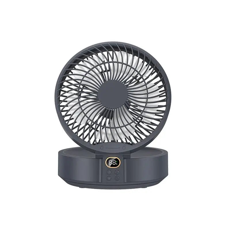 Remote Control Wireless Wall Mounted Circulation Air Cooling Fan With LED Light Folding Electric Ventilator Table Fan