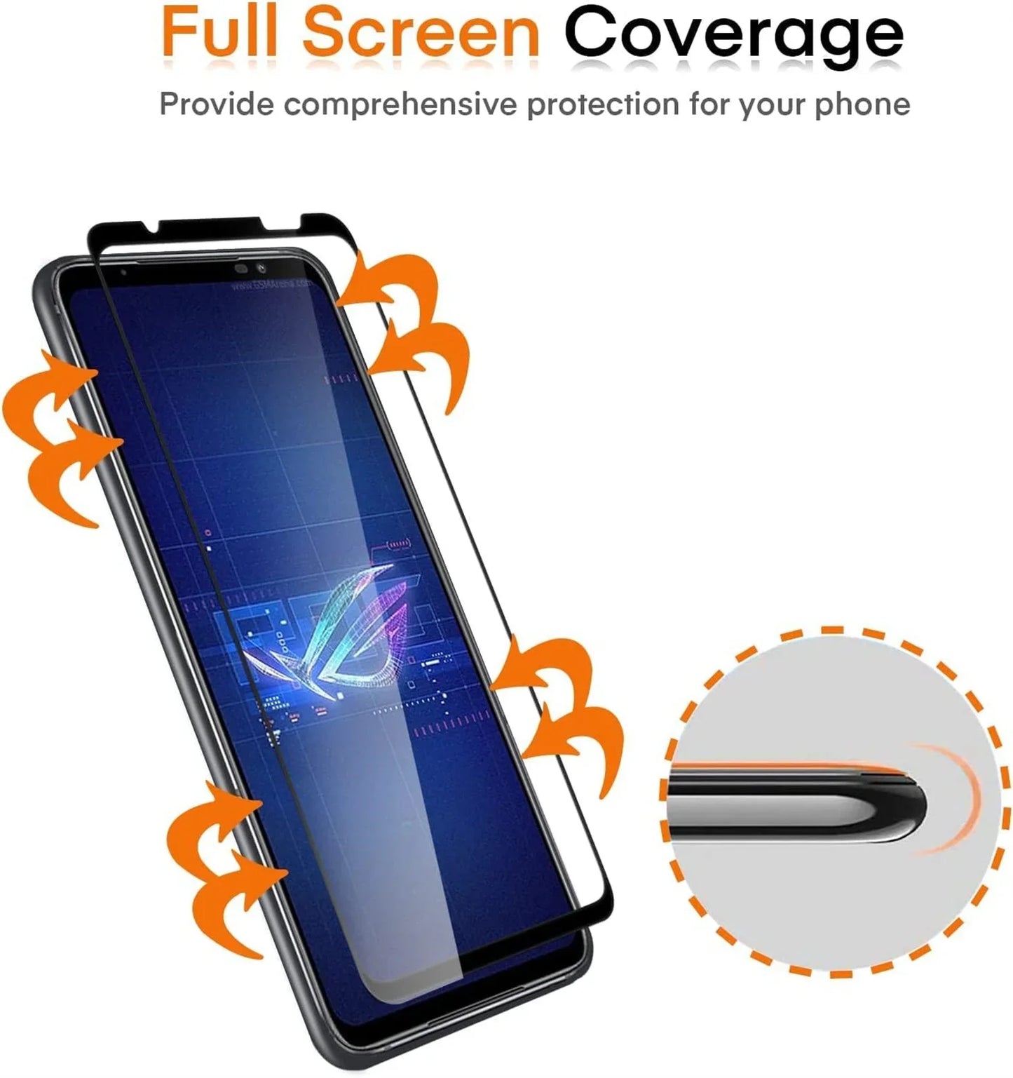 Tempered Glass For ASUS ROG Phone 6/6 Pro/ 6D/ 6D Ultimate 6 Batman Edition Screen Protector Glass Film