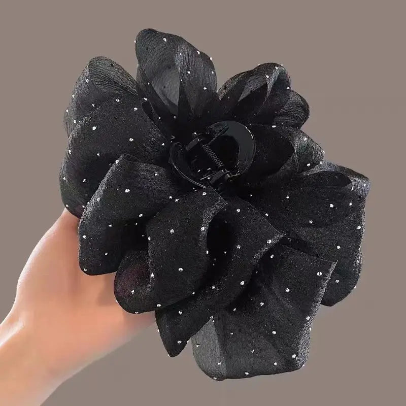 1pc Double sided mesh, starry sky, grabbing clip, princess head, bow hair clip, shark clip headband accessory