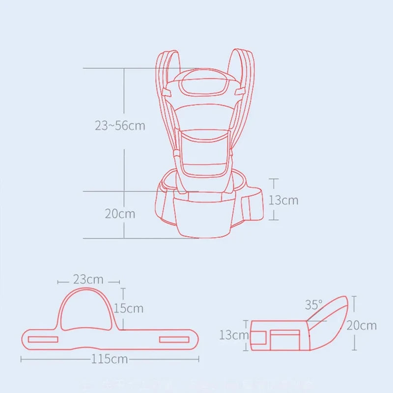 Baby Carrier Waist Stool With Storage Bag Kangaroo Shoulder Swaddle Sling Infant Kid Wrap Ergonomic Backpack Hipseat
