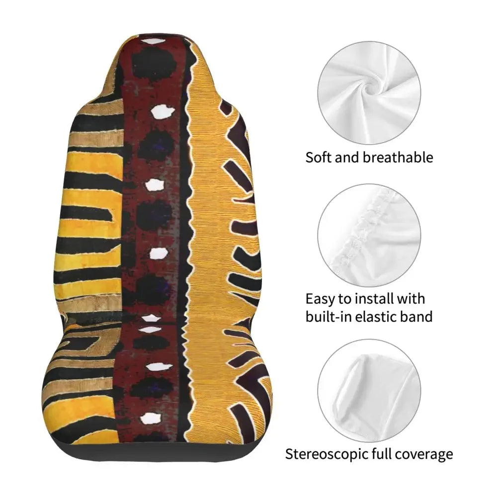 Antique African Textile Print Universal Car Seat Cover Protector Interior Accessories Women Seat Cushion/Cover Seat Protector