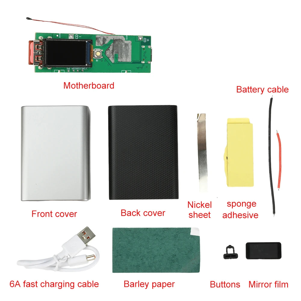 22.5W Fast Charging Module with TFT Color Display DIY Power Bank Kit for PD/QC/VOOC Dual Port Portable Charging
