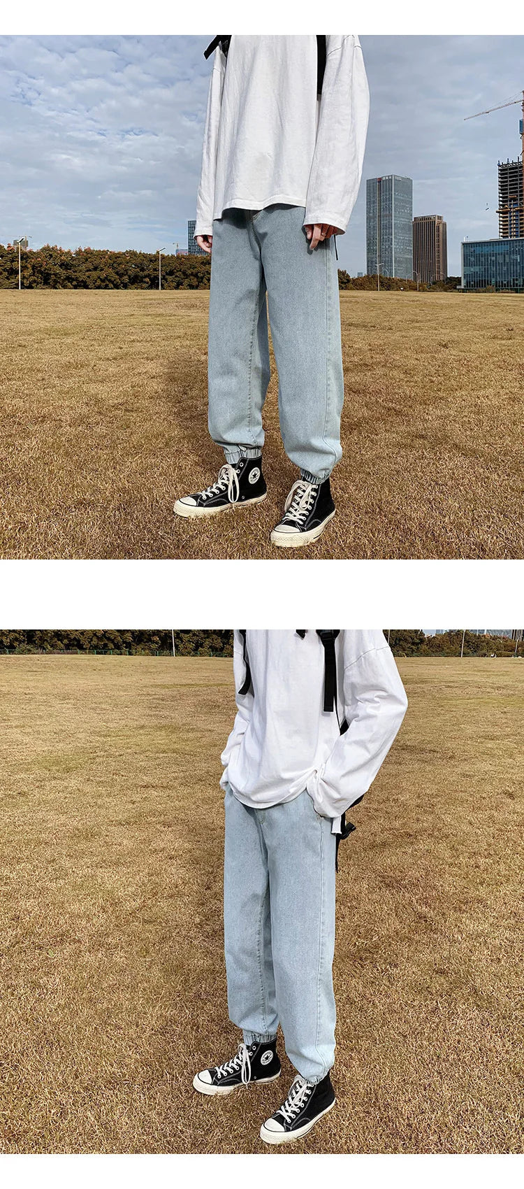 Jeans men Jeans Man Loose Joggers Streetwear Harem Jeans Cargo Pants Ankle-Length Denim Trousers denim pants joggers men