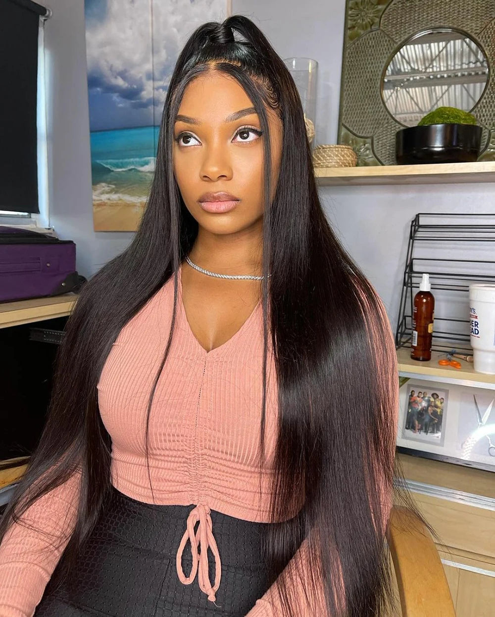 360 HD Transparent Lace Frontal Wigs Pre Plucked Brazilian Bone Straight 13x4 13x6 Lace Front Human Hair Wigs For Black Women