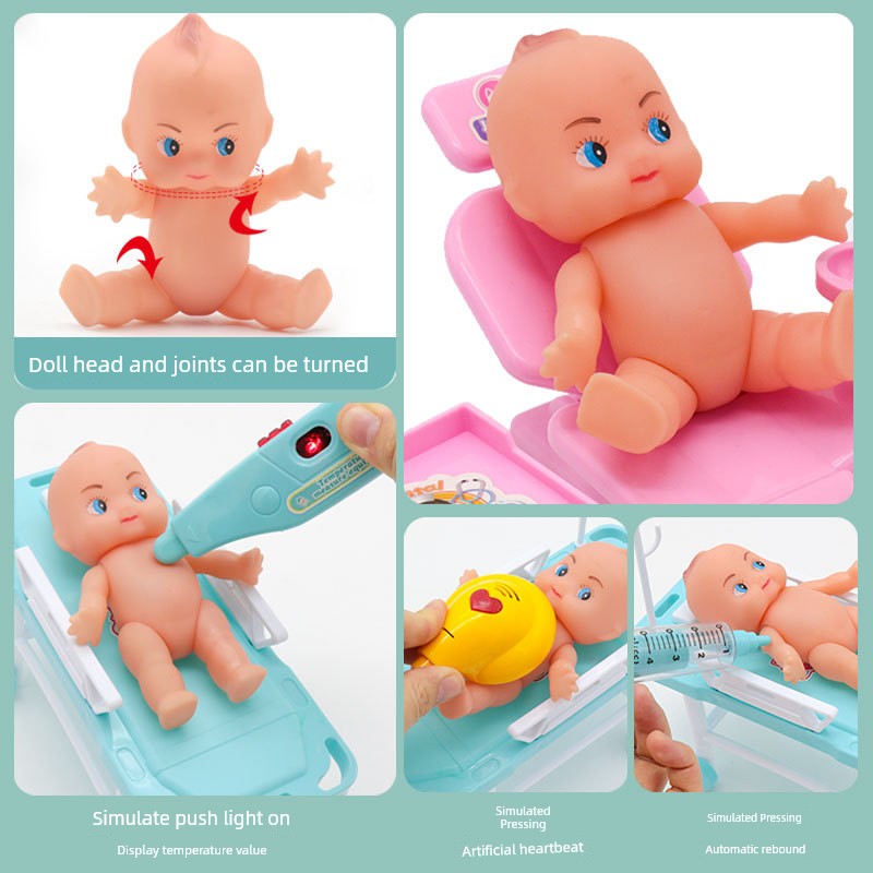 Artificial Stethoscope Kids Doctor Nurse Teaching Aids Suit Boys and Girls Play House Injection Medical and Dental Clinic