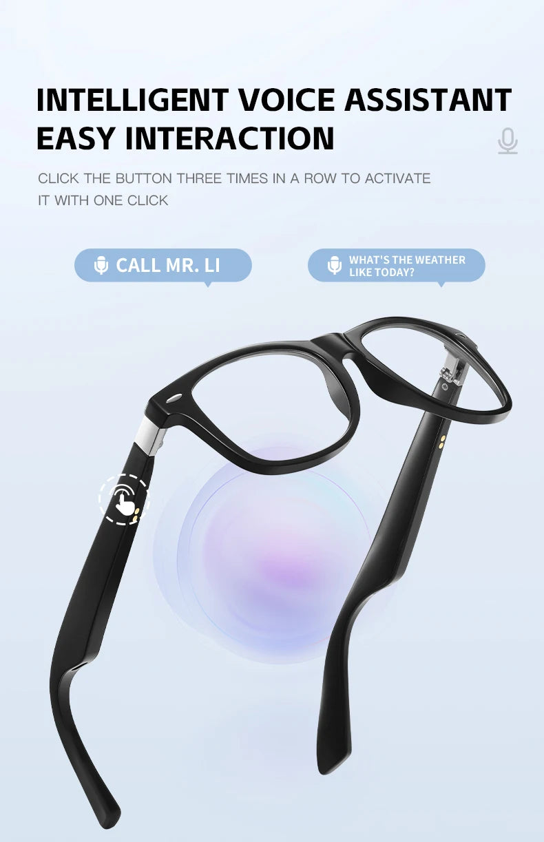 INEYES Smart Glasses, Polarized Bluetooth Sunglasses, Built-in Mic & Speakers, Voice Assistant, UV Protection Audio Sun Glass