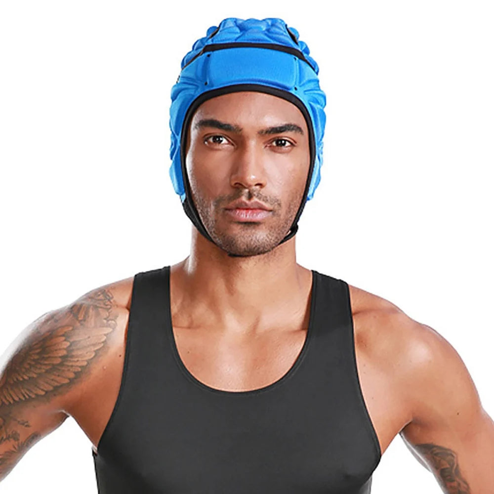 Adult Rugbys Football Helmet Headguard Goalie Hat Caps Soft Protective Rugbys Headguard
