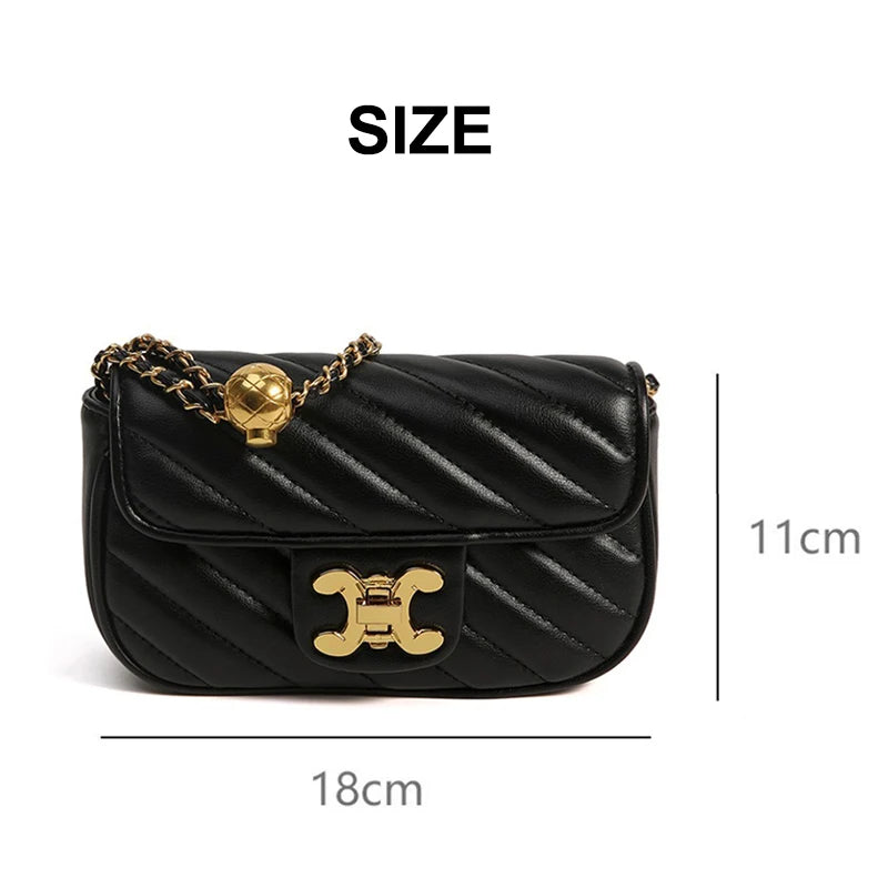 Fashion Women's Bag 2024 New Luxury Designer Bags Adjustable Shoulder Strap Women Shoulder Chain Bag