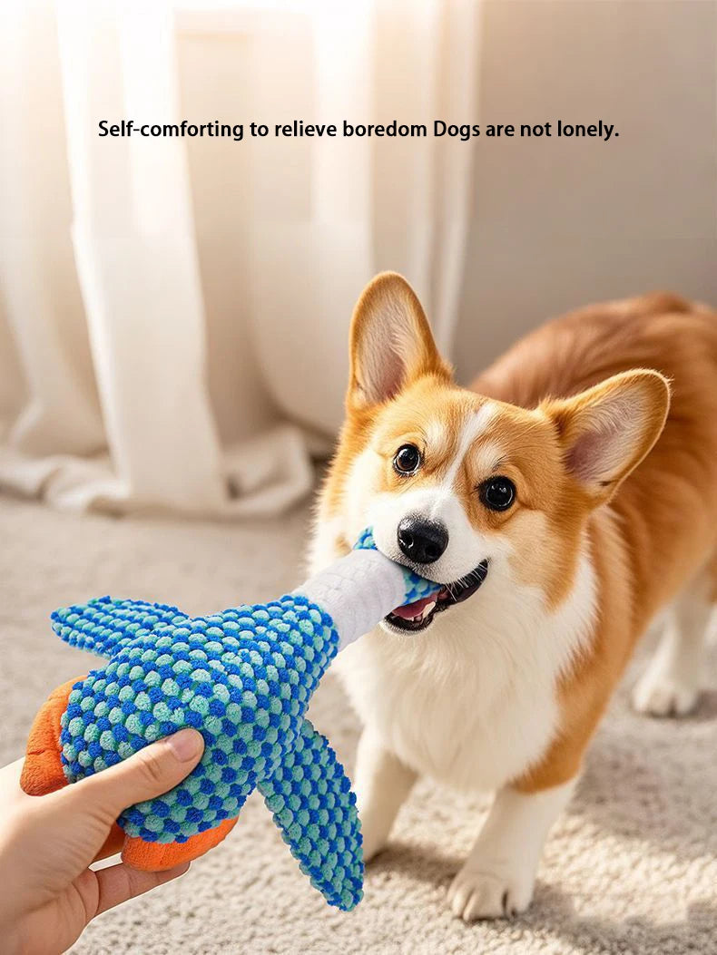 Pet Vocalizing Wild Goose Toy, Dog Chewable Teething Stick, Boredom Relieving Plush Doll, Small Dog Universal Product