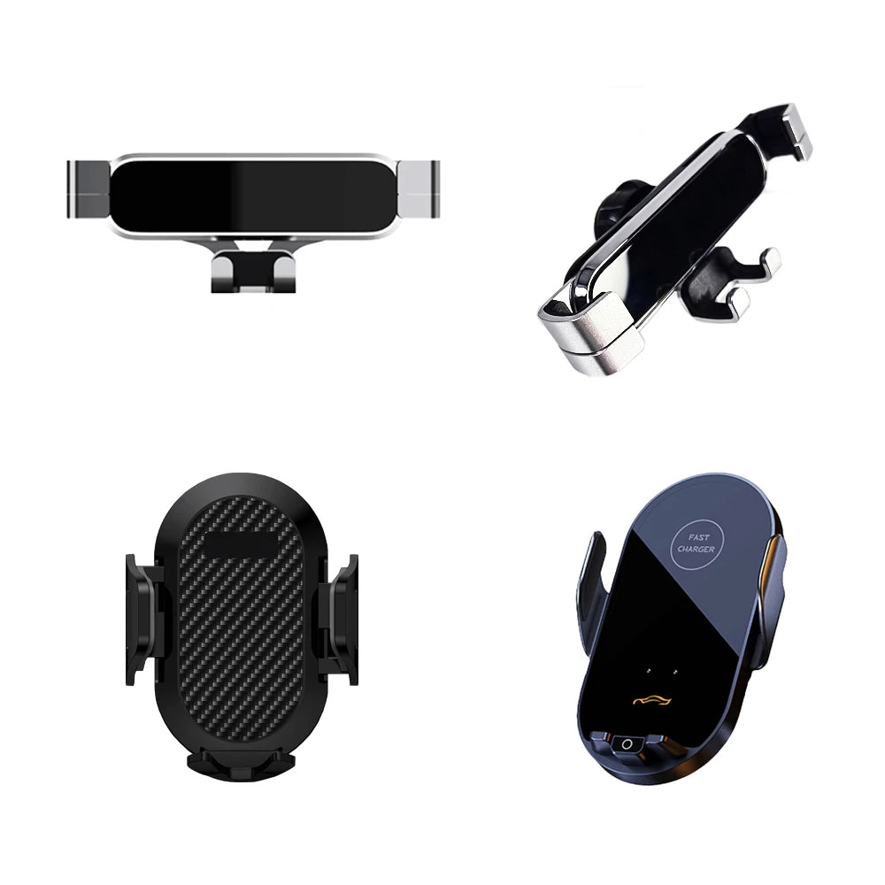 For Ford Mustang 2015-2018 2019 2020 2021 Car Phone Holder Wireless Charging Bracket Base Gravity Stand Phone Mount Accessories