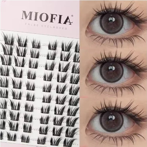 90 Bundles Mink Individual Cluster Lashes 3D Natural Russian Manga Eyelash Extensions DIY Makeup Tool for Women