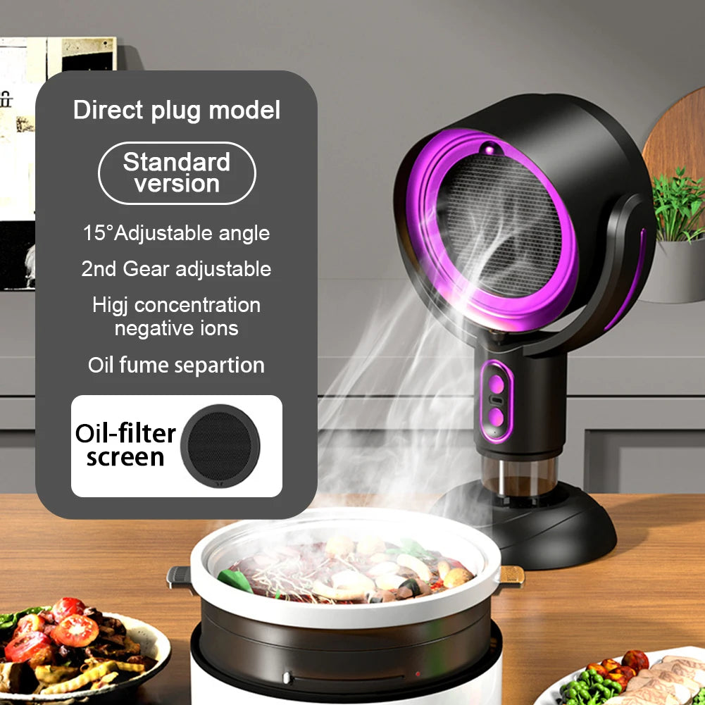 Adjustable Angle Portable Hood Mini Kitchen Desktop Range Vent Hood Rechargeable/USB Plug Table Rangehood Cooker For Cooking