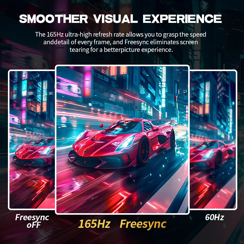 LXZ Curved 32 Inch Gaming Monitor 1800R, 2K QHD 165hz Frameless Display 99% sRGB, 178°Wide Viewing Angle, Display Port HDMI