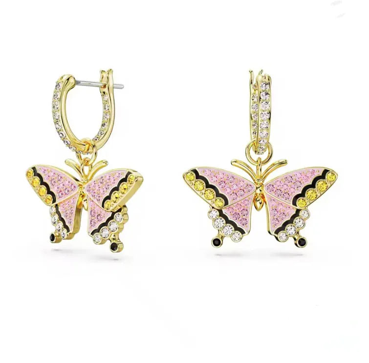 2025 New Exquisite Luxury High Quality S925 Zircon Necklace Pendant Jewelry Set Butterfly Shaped Essential for Daily Wearing