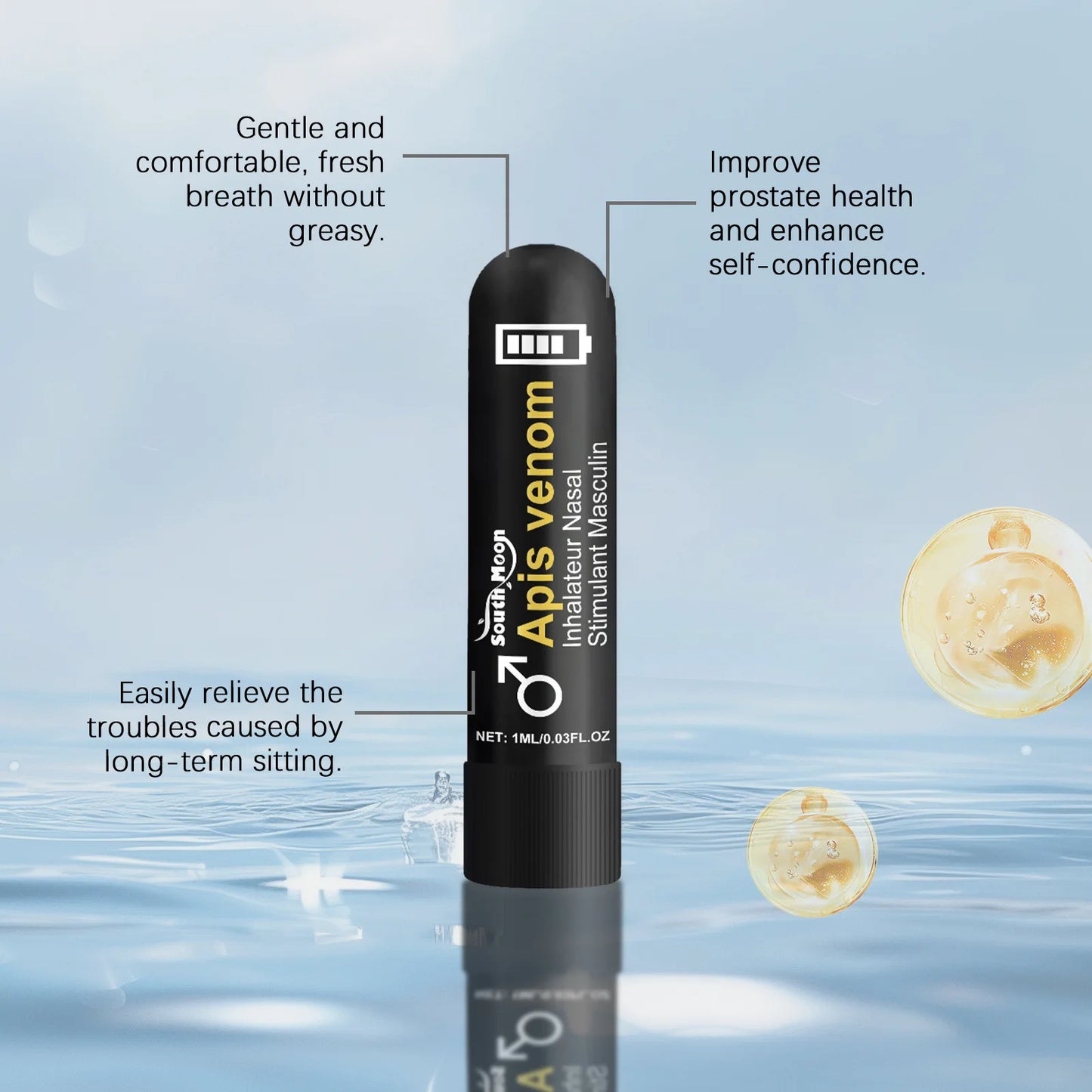 Men's Body Care Nasal Suction Device Nasal Comfort Care Gentle Care for Men's Body Daily Nutrition Body Nasal Sniffing Stick