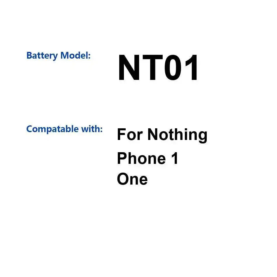 Environmentally Friendly For Nothing Phone 1 One Mobile Battery NT01 4500Mah