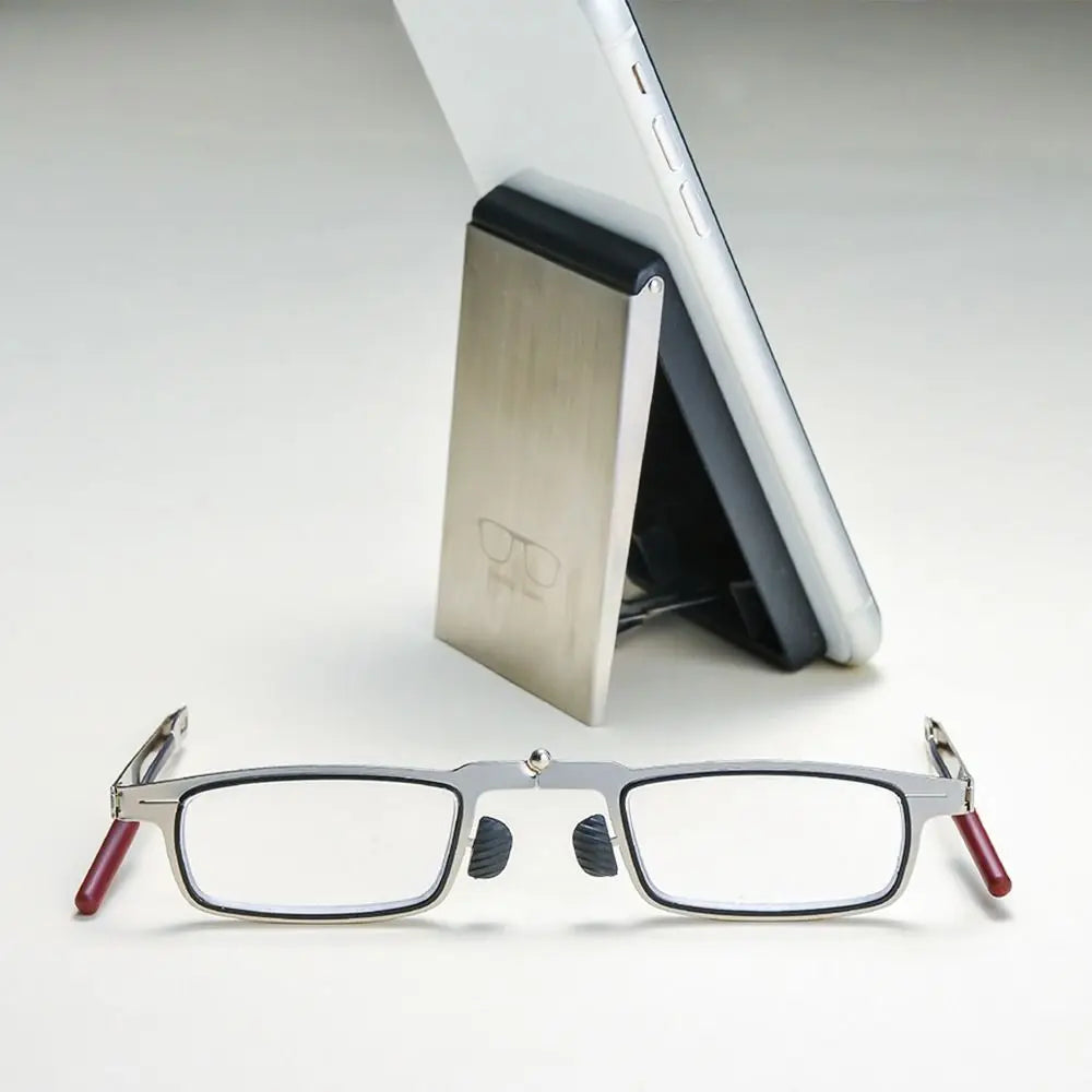Blue Ray Blocking Anti-Blue Light Reading Glasses Mobile Phone Holder Portable Optical Spectacle Eyeglass Ultralight Metal