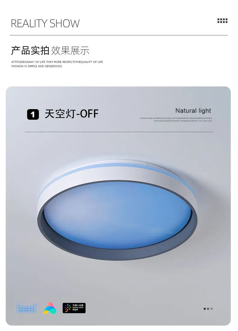 Smart sky light Bedroom study full spectrum blue sky clear sky ceiling light Access to mi home app mijia mesh xiaomi version