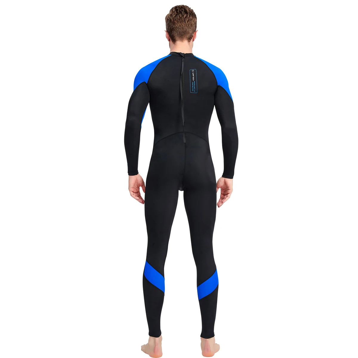 Summer Men's Long-sleeved One-piece Swimsuit Lightweight Breathable Beach Surfing Swimming Sunscreen Quick-drying Clothesdropshi