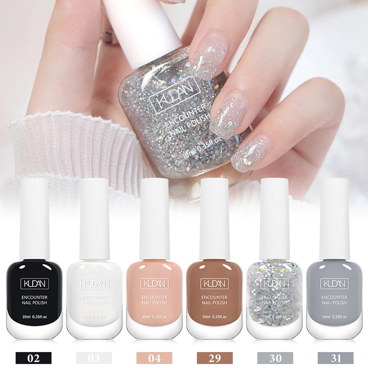 6Pcs/Set 10ml Nude Pink Nail Polish Water-Based Nail Polish Odorless Fast-Drying,No Need To Bake, Suitable For All Seasons Salon