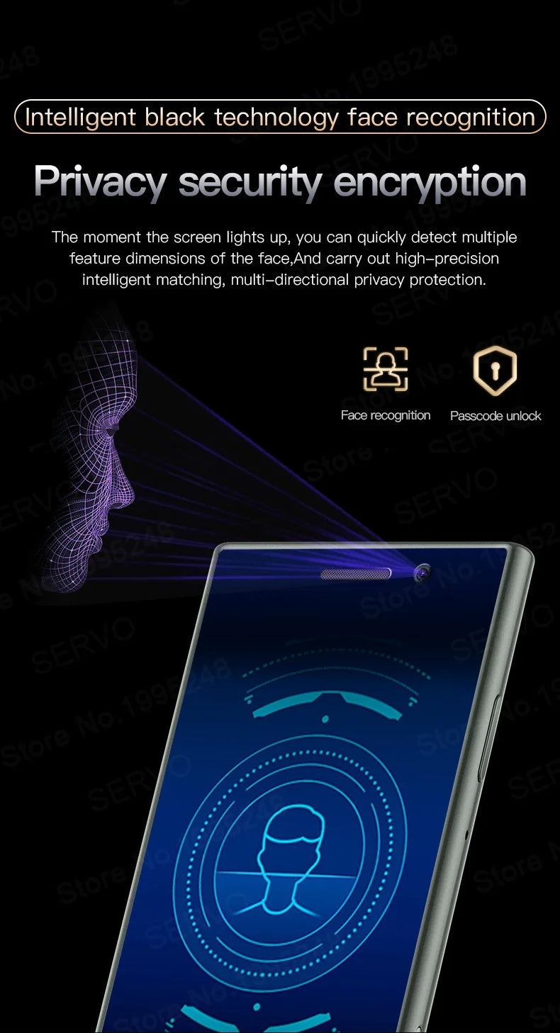 SERVO S24 MINI Android Smartphone 4G Network 2 SIM standby Play Store Face Unlock 3.0" Color Screen Mini Card Smart Mobile Phone