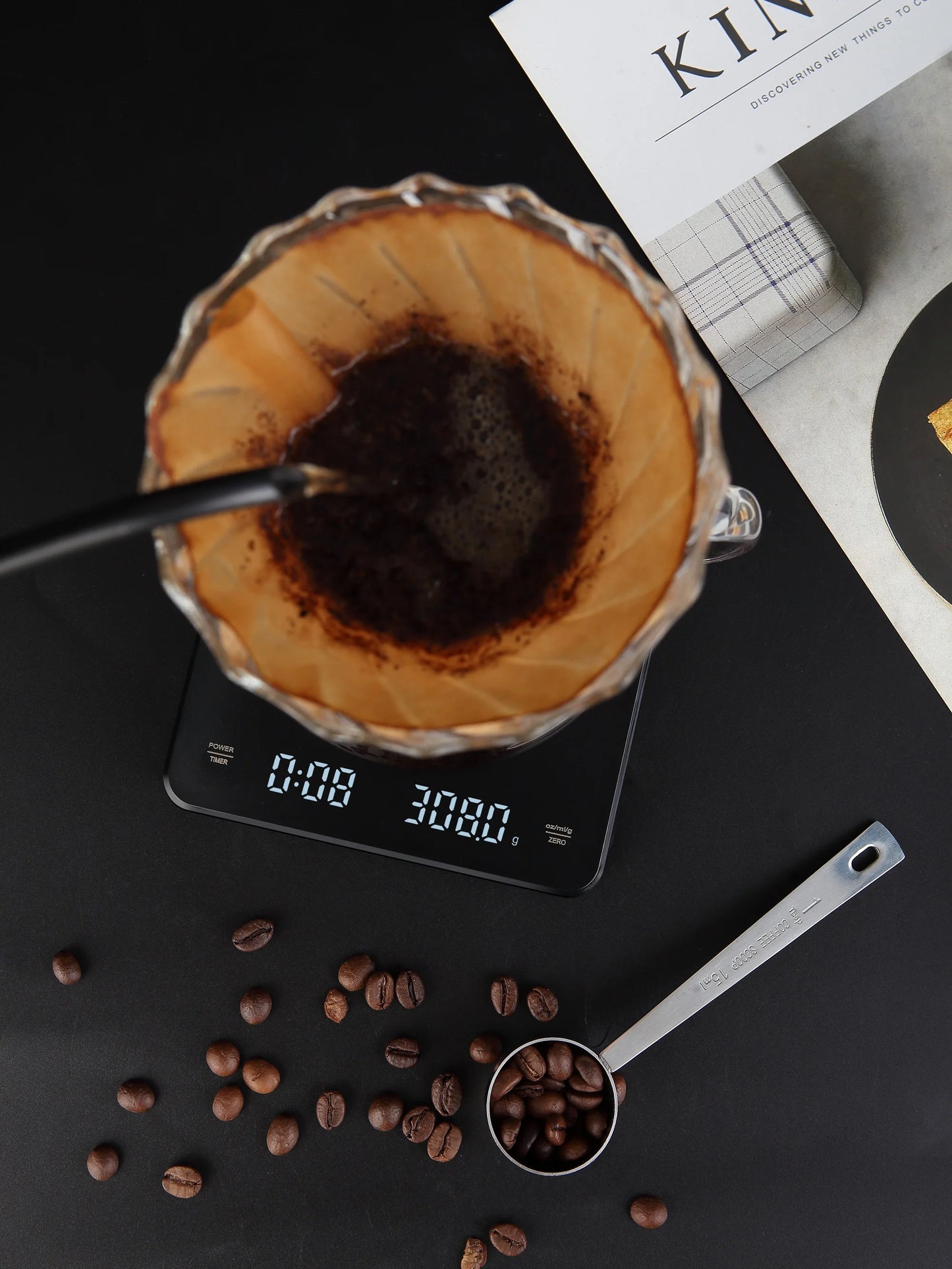 Electronic Coffee Scale Waterproof Pad LED Display High Quality USB Timing Professional Home Coffee Accessories Gift 3kg/0.1g