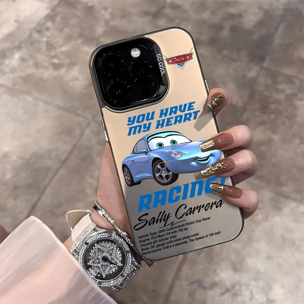 HOT Cars L-Lightning M-McQueen Phone Case For iPhone 17 16 15 14 13 12 11 mini Pro Max X XR Air Plus Anti Fall Matte Back Cover