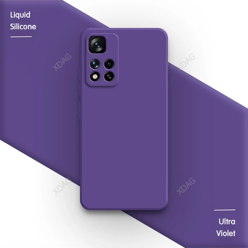 Funda Liquid Silicone Phone Case for Xiaomi Redmi Note11 Note 11 11E 11T Pro Plus 11Pro 11TPro Pro+ 11S 11SE 5G Soft Plain Cover