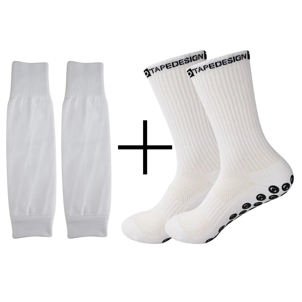 2 sets of professional non-slip sports socks, non-slip rubber grip mat, football socks, yoga jump rope boxing