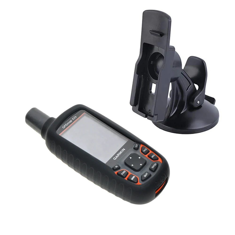 Suction Car Cup Bracket Mount + Case for Garmin GPSMAPM 62 62s 62st 62sc 62stc 64 64s 64st 64sc 64x 64sx 64csx 65 65s 65sr