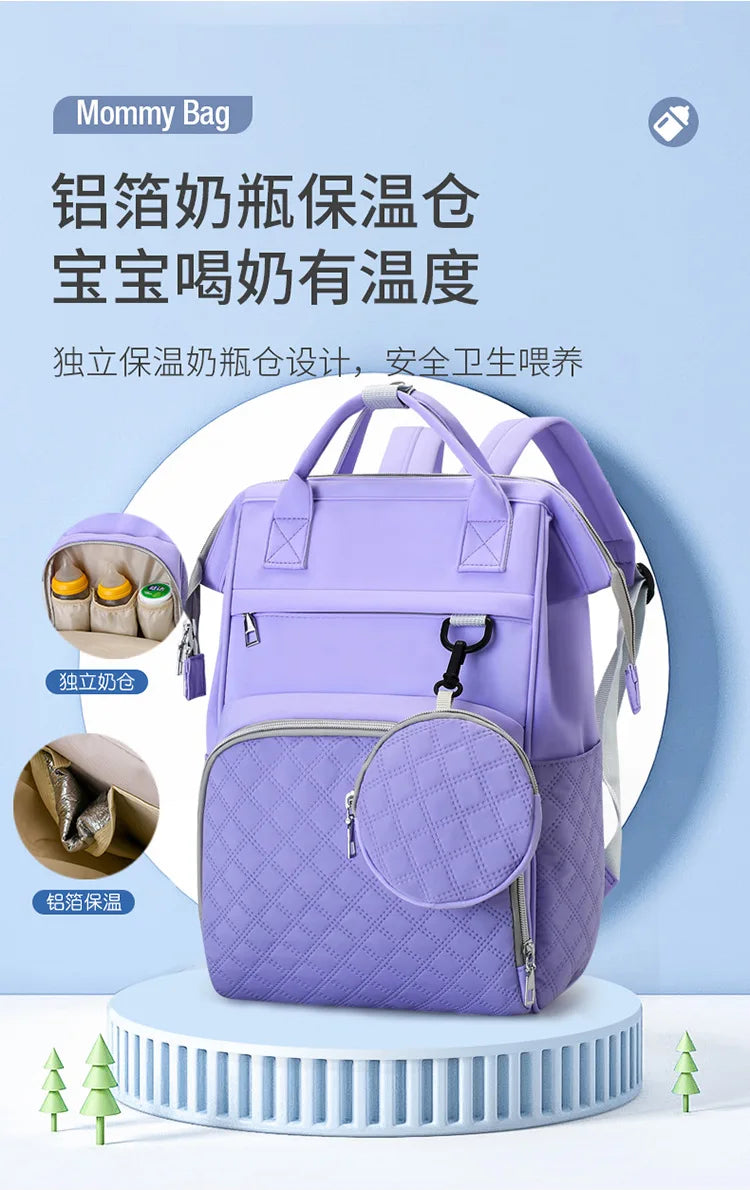 Diaper Bag Backpack Baby Essentials Travel Tote Multifunction Waterproof with Changing Station Pad Stroller Straps Big for Mommy