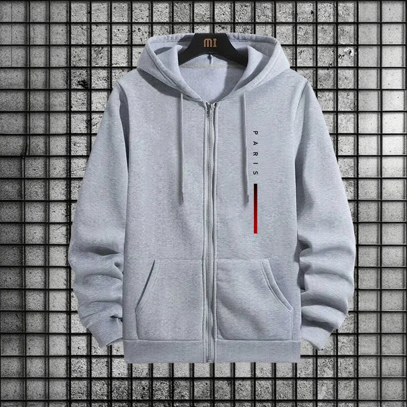 2025 New Zipper Hoodies Sweatpants Streetwear Tracksuit Autumn Winter Sporty Outfits Paris Fashion Print Mens Casual 2 Piece Set