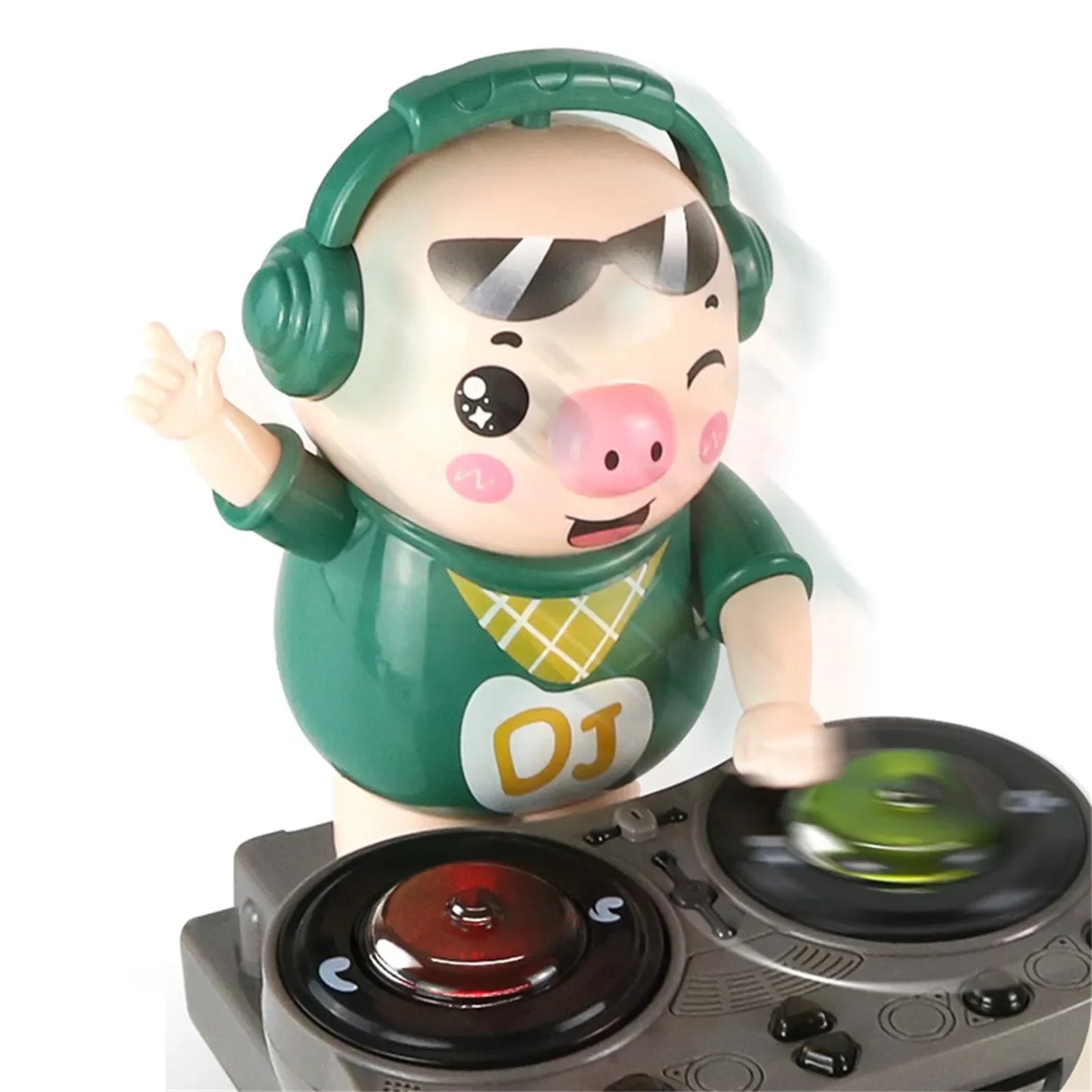 DJ DJing Pig Toy Dynamic Music Light Electric Swing Pig Dancing Little Cute Pig Children's Toy  Funny Christmas Gifts