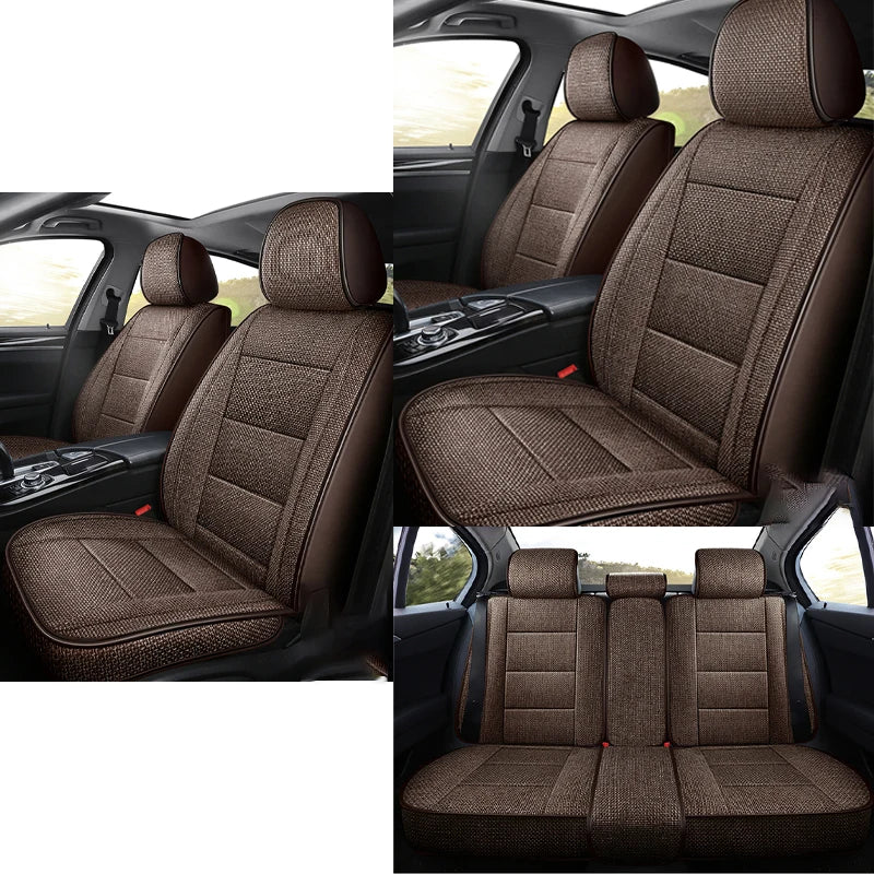 Universal Flax Car Seat Cover For Suzuki Grand Vitara SX4 Swift Ignis Auto Accessories Interior Breathable Protector Pads 차량용품