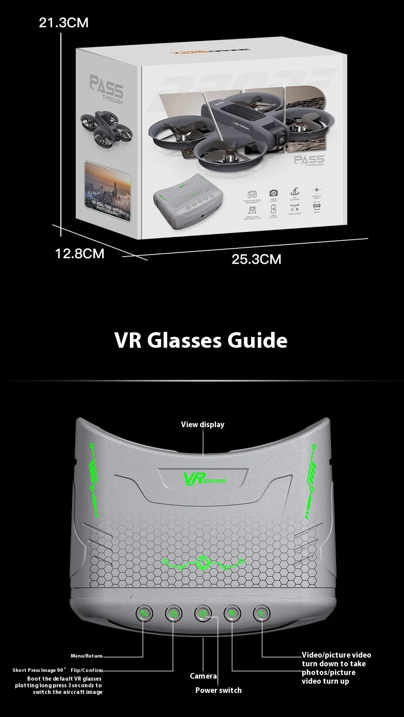 VR Professional Mini Drone for Kids with HD Camera Brushless Motor Optical Flow Positioning Remote Control Toy Quadcopter