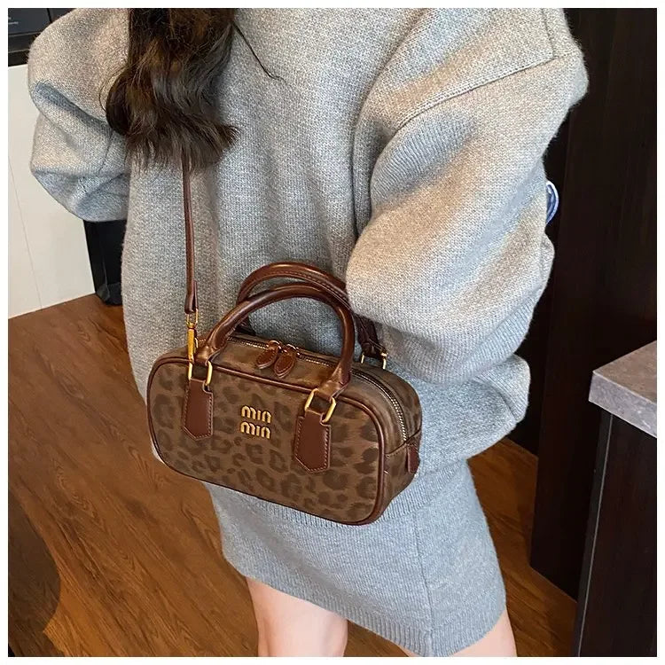 Women's Square Leather Satchel Handbag | Tote Shoulder Crossbody Purse & Diaper Bag