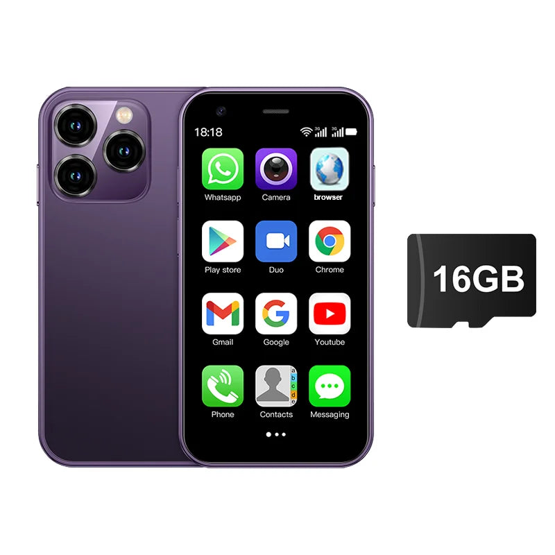 Hot Selling Mini Smartphone 3G WCDMA 3.0"Display Dual SIM Android System WiFi GPS 2GB+16GB Play Store Small Portable Smart Phone