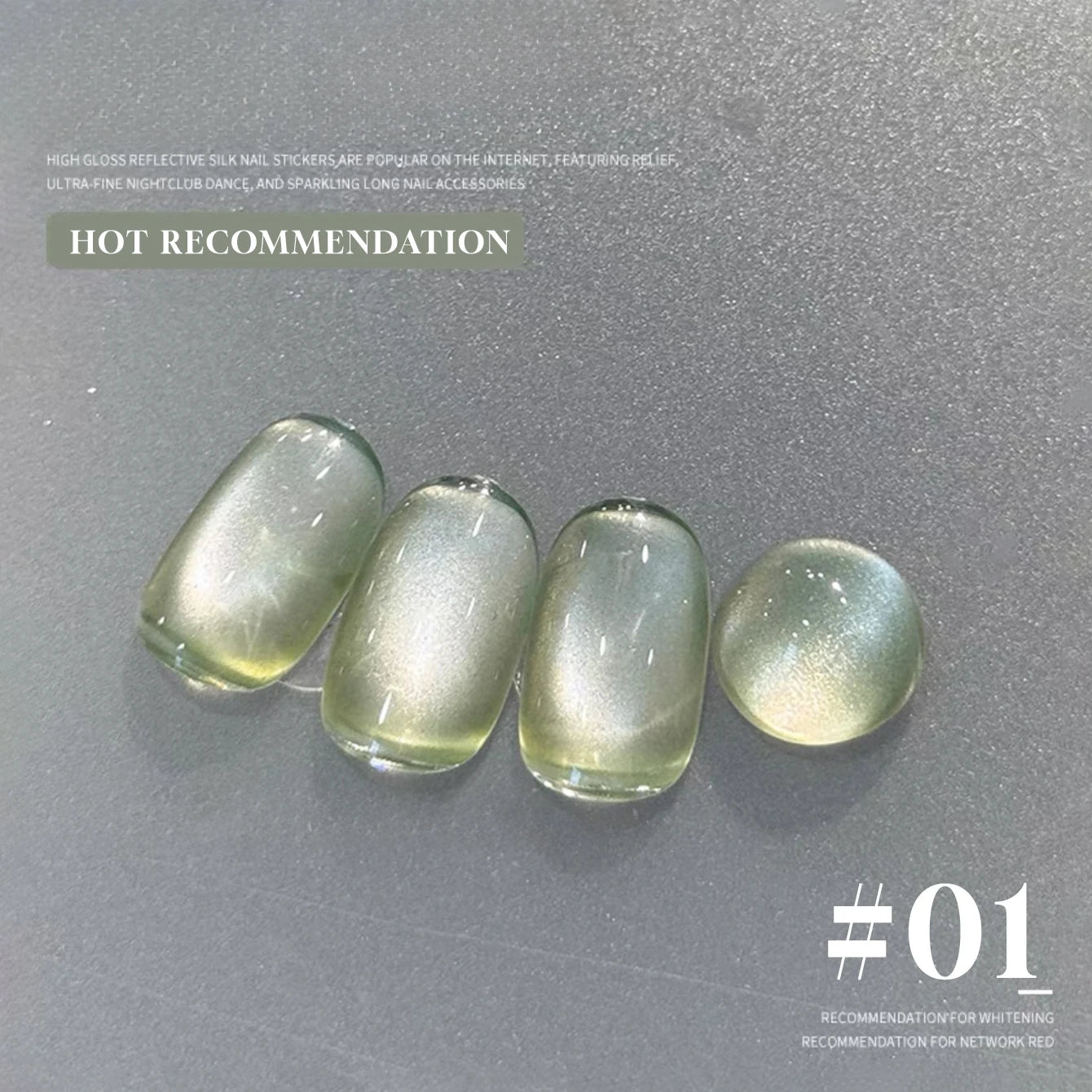 MIANEL 12ML 1-21pcs Emperor Green Cat Eye Gel Nail Polish Whitenning Nails Green Nails Suitable For Nail Salons Nail Supplies