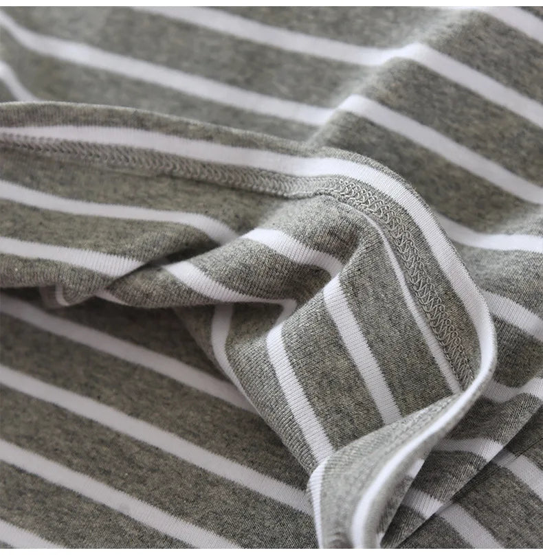 One Piece Pajamas Tops For Women New Fashion Striped Sleeveless Summer Sleepwear Shirt Slim Cotton Chest Pad Sleep T-Shirts