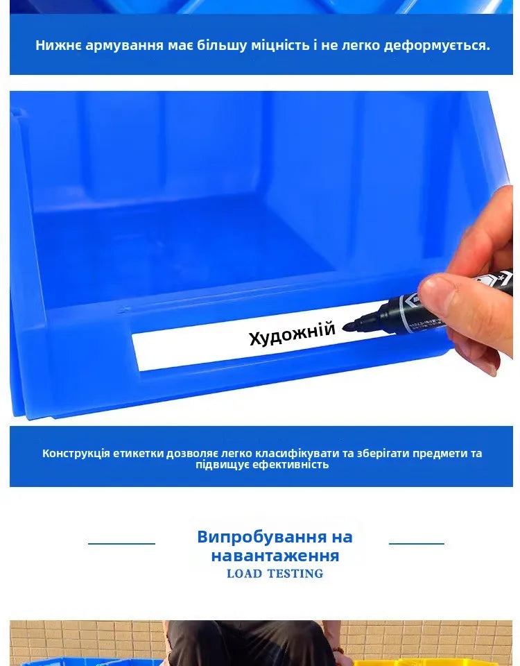 Large Size Combination Hardware Screw Storage Box Plastic Parts Box egory Material Box with Column Slanted Mouth Der Sle