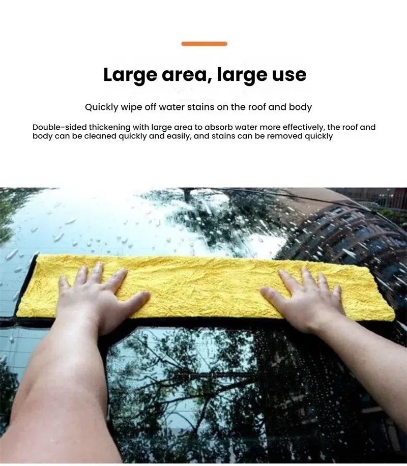 High Quality Microfiber Car Wash Towel Absorbent, Scratch - Free Cleaning Cloth for Drying & Auto Detailing - Ideal for Car Care