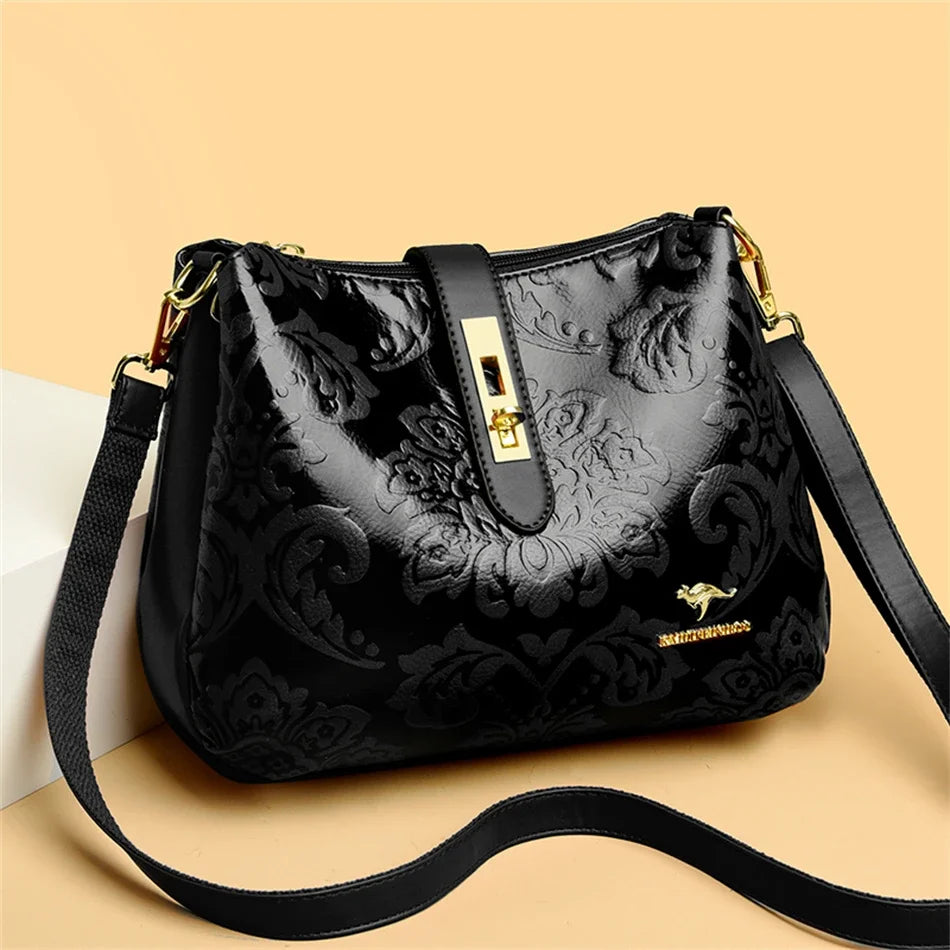 3 Layers Women 2024 Luxury Handbags Women Bags Designer Casual Shoulder Bags High Quality Leather Crossbody Bags for Female