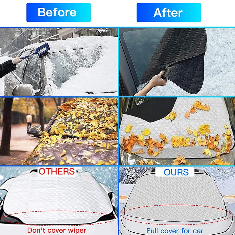 Winter Car Snow Shield Shade Front Windshield Anti-frost Antifreeze Sunshade Cover Sun Shade Protector Auto Exterior Accessories