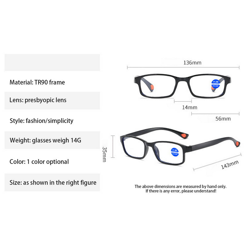 New Reading Glasses Ultralight Anti Blue-Ray Light Presbyopic Glasses Hyperopia Eyewear Readers +1.0 1.5 2.0 2.5 3.5 4.0