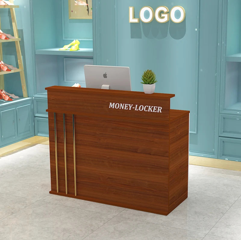 Luxury Unique Reception Desk Professional Aesthetic Design Cool Bar Counter Retro Center Resepsiyon Masası Commercial Furniture