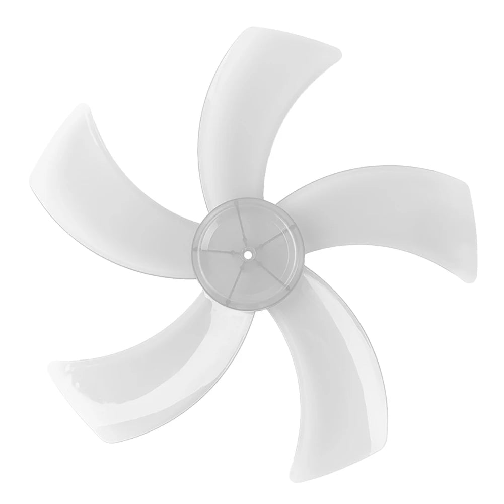 16 Inch Five Leaf Replacement Fan Blade With Nut Cover For Stand Fans And Desk Fans Plastic Material For Household Use