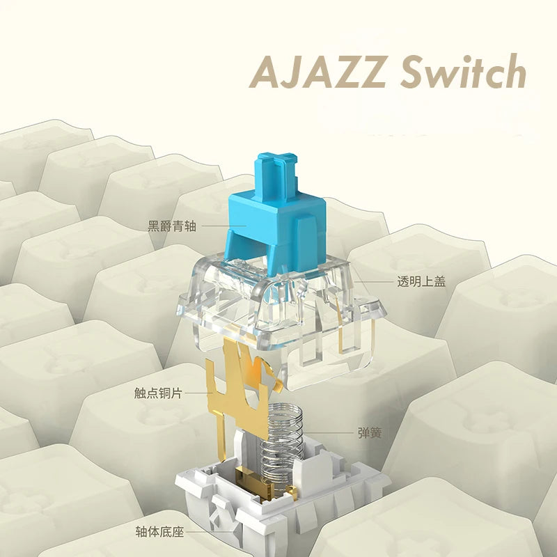 Ajazz AK992 Wired keyboard Backlight Keyboard Mechanical Gaming keyboard for Computer Office Gaming